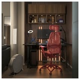 LÅNESPELARE Computer cart with shelf, black, 19 5/8x10 5/8 "