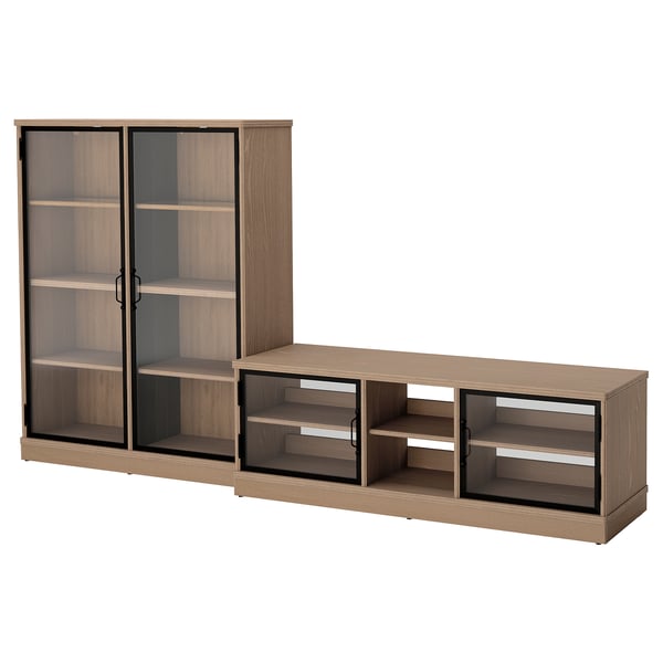 LANESUND TV storage combination, gray-brown, 111x18 1/2x59 7/8 "