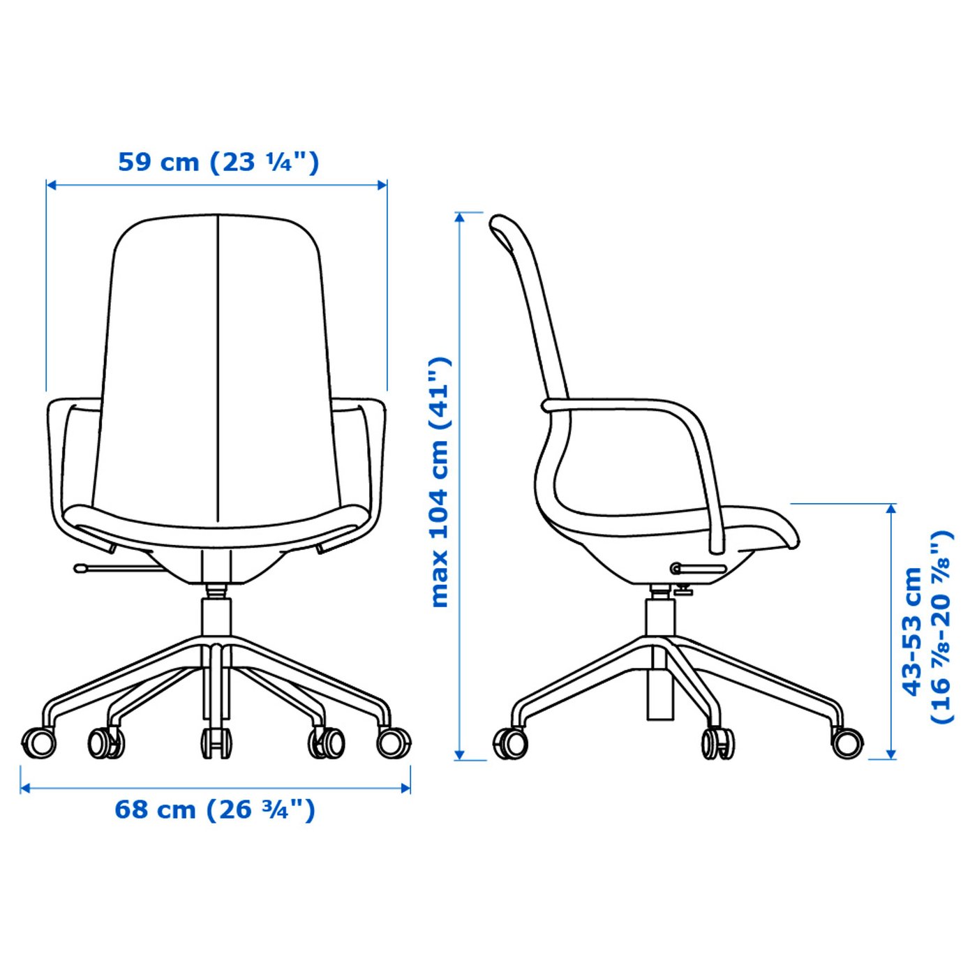 LÅNGFJÄLL conference chair with armrests, Gunnared beige/white