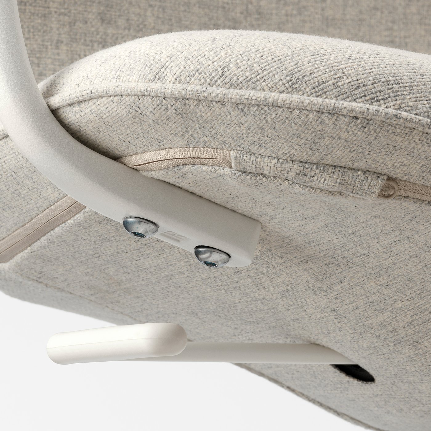 LÅNGFJÄLL conference chair with armrests, Gunnared beige/white