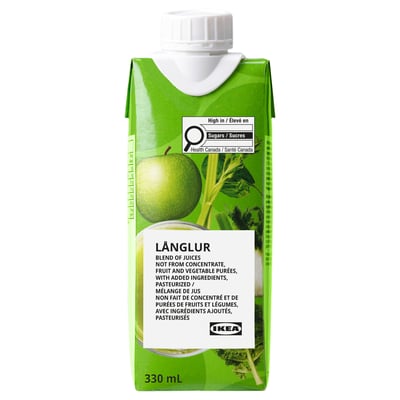 LÅNGLUR Fruit- and vegetable smoothie, green/added vitamin C, 11 oz