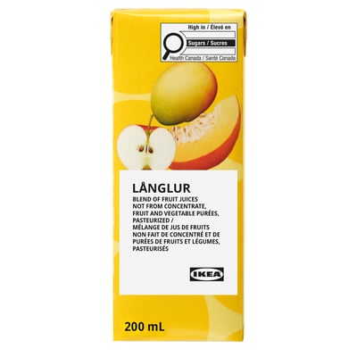 LÅNGLUR Fruit- and vegetable smoothie, yellow/added vitamin C, 7 oz