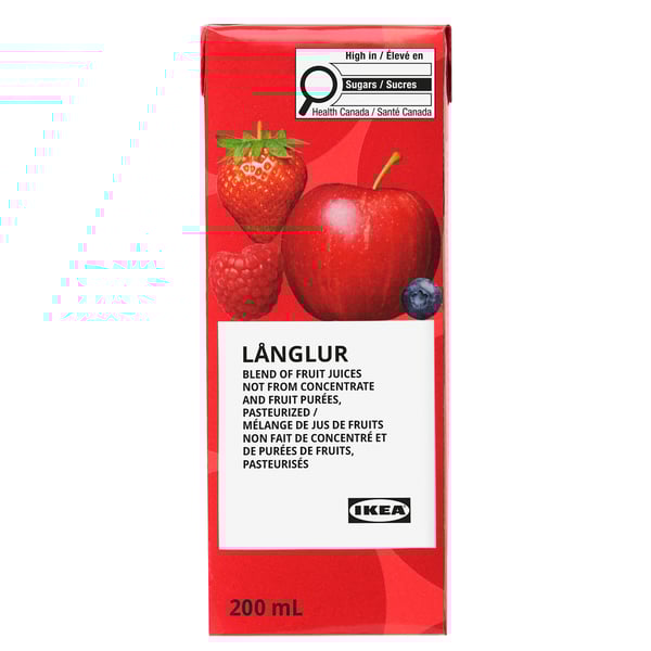 LÅNGLUR Fruit smoothie, red/added vitamin C, 7 oz