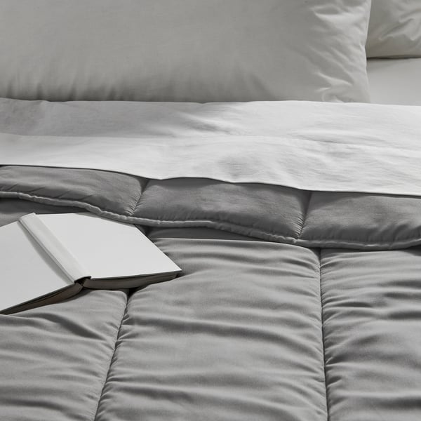 LÅSBRÄKEN Comforter, gray, Full/Queen