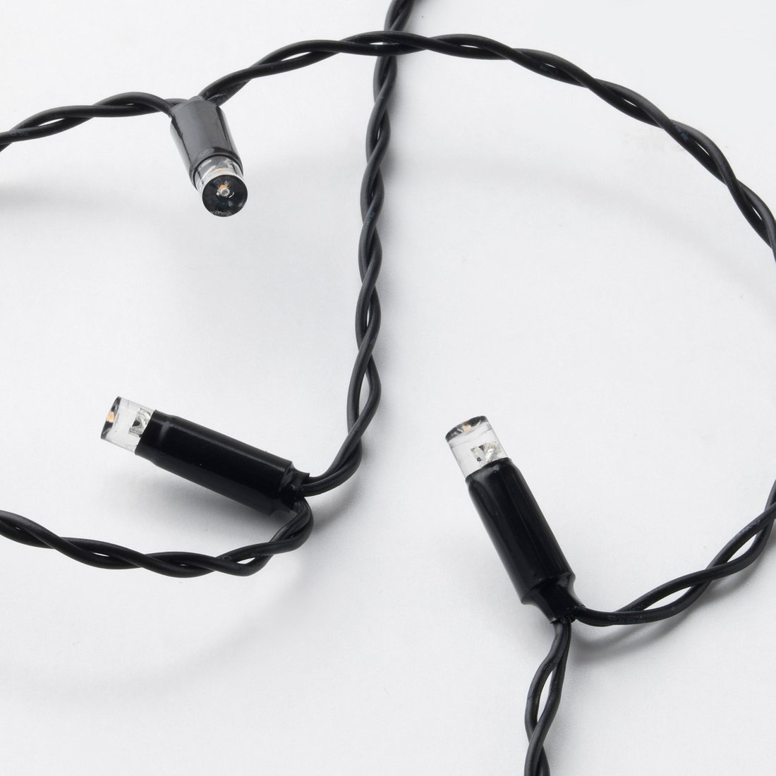 LEDLJUS LED string light with 12 lights, outdoor/battery operated black IKEA