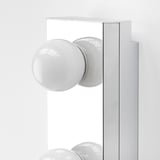 LEDSJÖ LED wall lamp, stainless steel, 24 "