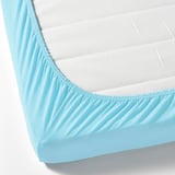 LEN Fitted sheet, blue, 38x61 "