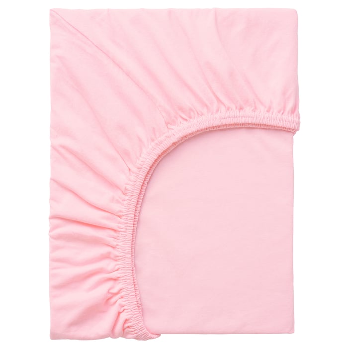 LEN fitted sheet, pink, 97x155 cm (38x61") IKEA CA