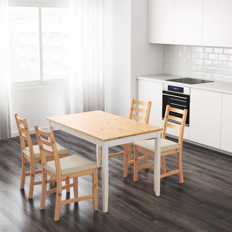 LERHAMN Table, light antique stain/white stain, 461/2x291/8" (118x74 cm