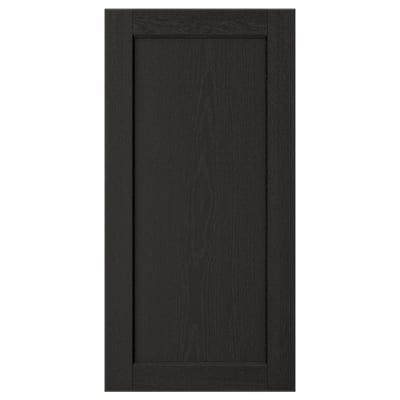 LERHYTTAN Door, black stained, 15x30 "
