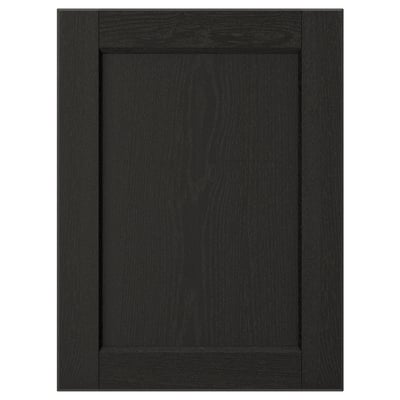 LERHYTTAN Door, black stained, 15x20 "