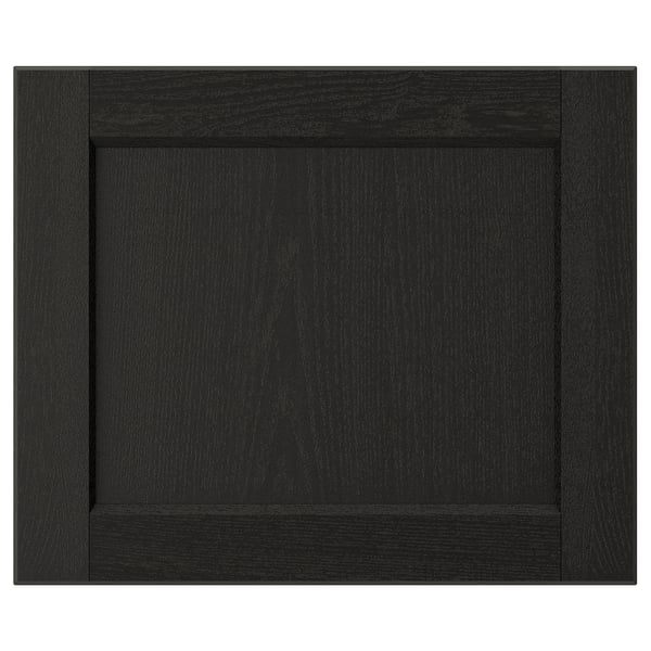 LERHYTTAN Door, black stained, 18x15 "