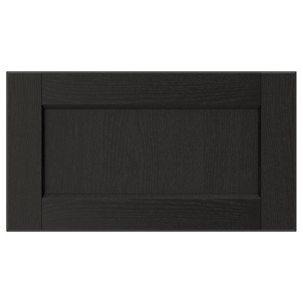 LERHYTTAN Drawer front, black stained, 18x10 "