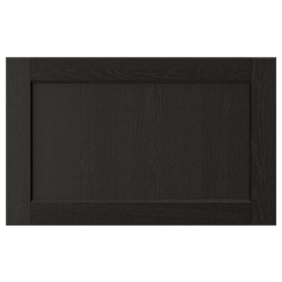 LERHYTTAN Drawer front, black stained, 24x15 "