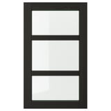 LERHYTTAN Glass door, black stained, 18x30 "