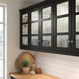 LERHYTTAN Glass door, black stained, 18x30 "