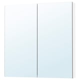 LETTAN Mirror cabinet with doors, mirror effect/mirror glass, 36x6x37 "