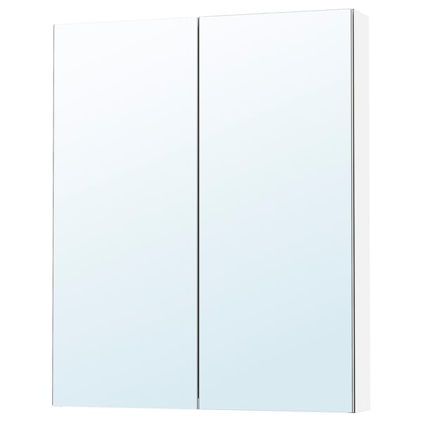 LETTAN Mirror cabinet with doors, mirror effect/mirror glass, 30x6x37 "