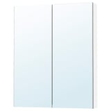 LETTAN Mirror cabinet with doors, mirror effect/mirror glass, 30x6x37 "