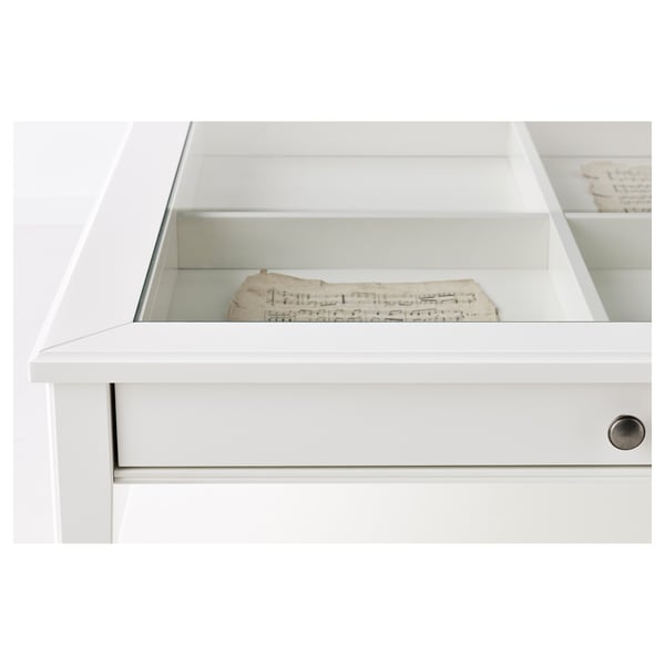 LIATORP Coffee table, white/glass, 36 5/8x36 5/8 "