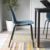 LIDÅS Chair, blue/Sefast black