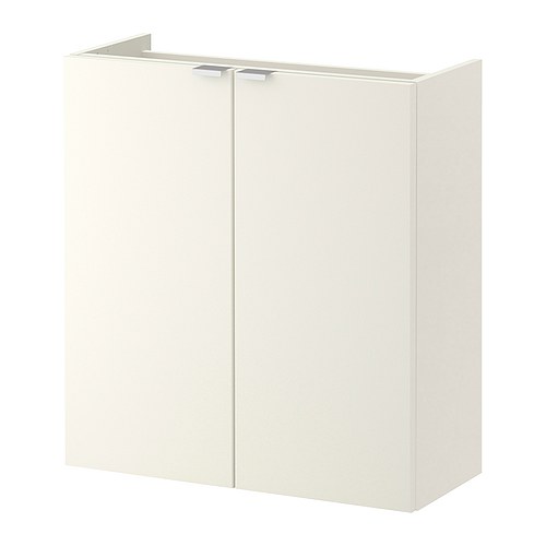 LILLÅNGEN Bathroom vanity with 2 doors white, 60x25x64 cm IKEA