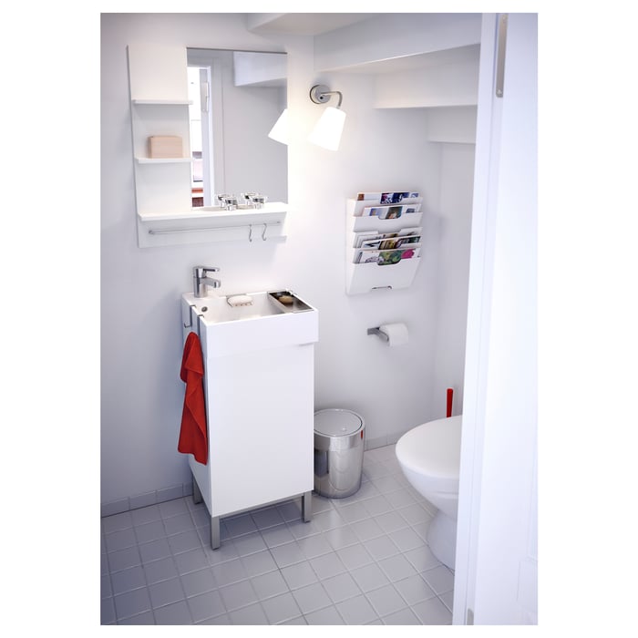 LILLÅNGEN Vanity with 1 door, white, 153/4x15x251/4" (40x38x64