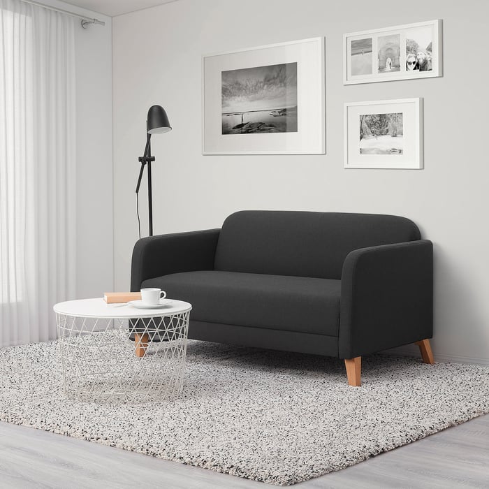 LINANÄS loveseat, Vissle dark gray IKEA CA
