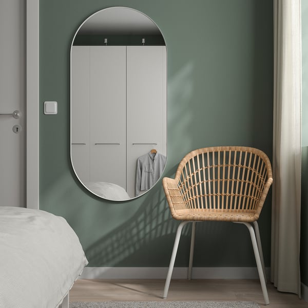 LINDBYN Mirror, white, 23 5/8x47 1/4 "