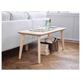 LISABO Coffee table, ash veneer, 46 1/2x19 5/8 "