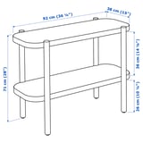 LISTERBY Console table, oak veneer, 36 1/4x15x28 "