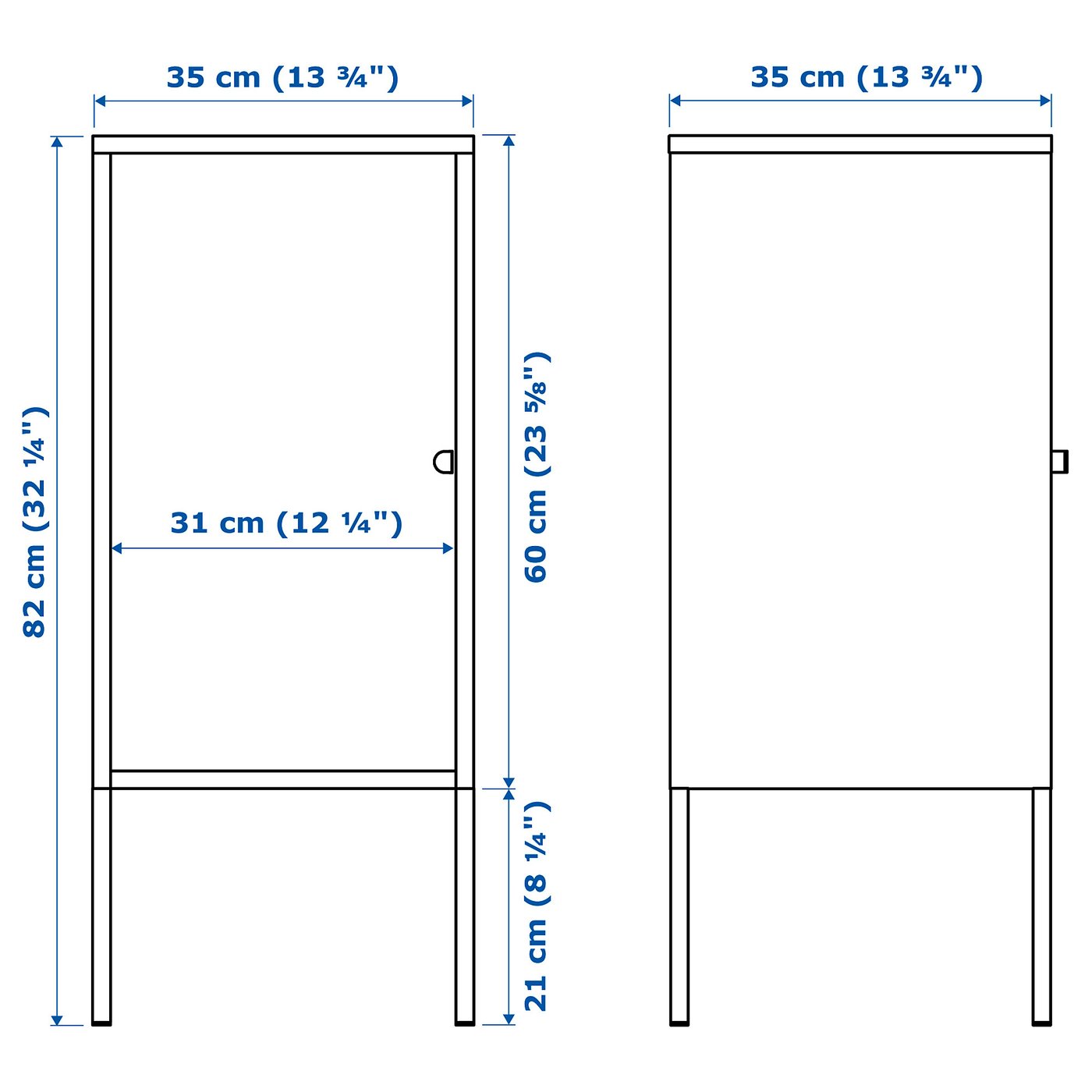 LIXHULT cabinet, metal/anthracite, 35x60 cm (133/4x235/8