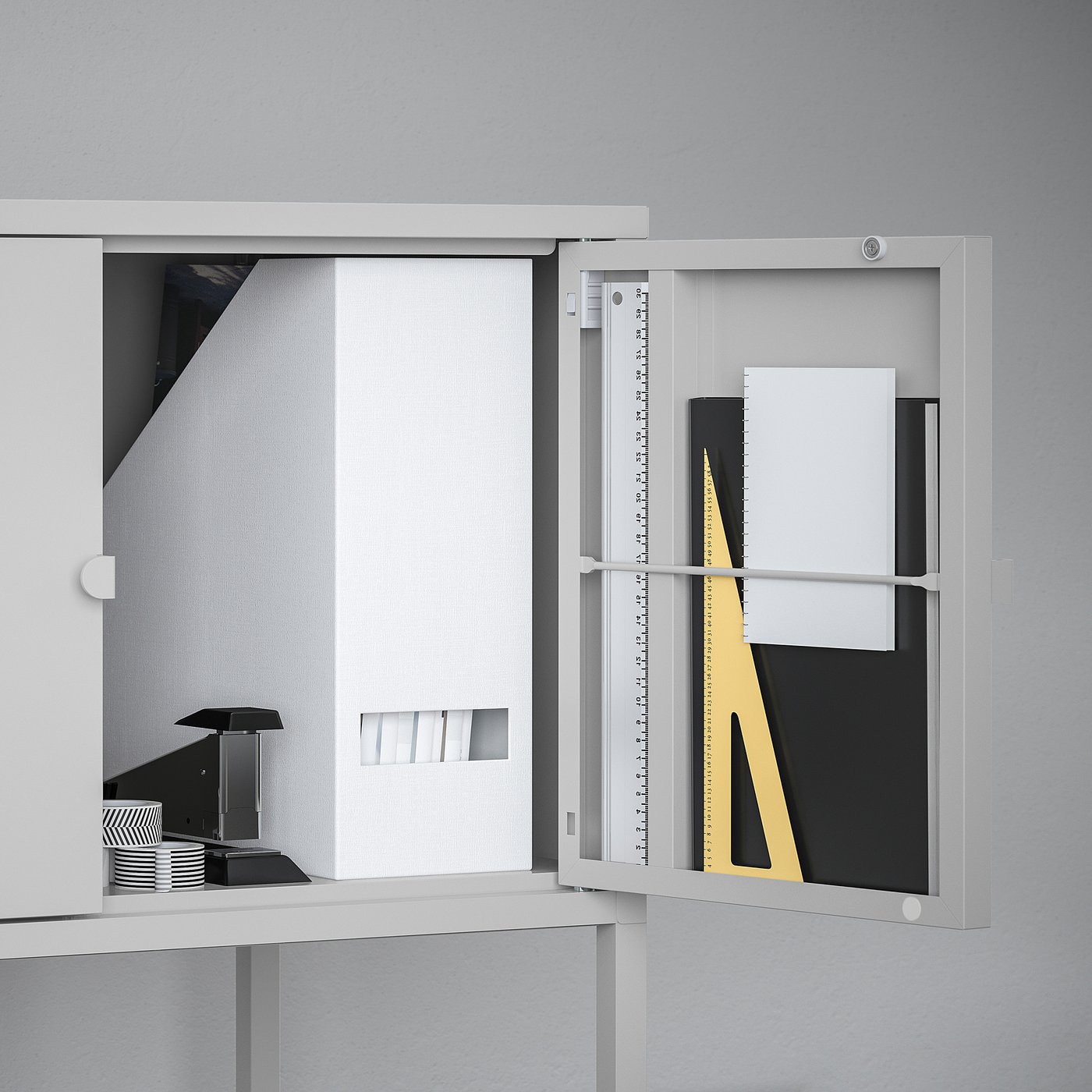 LIXHULT cabinet, metal/gray, 60x35 cm (235/8x133/4