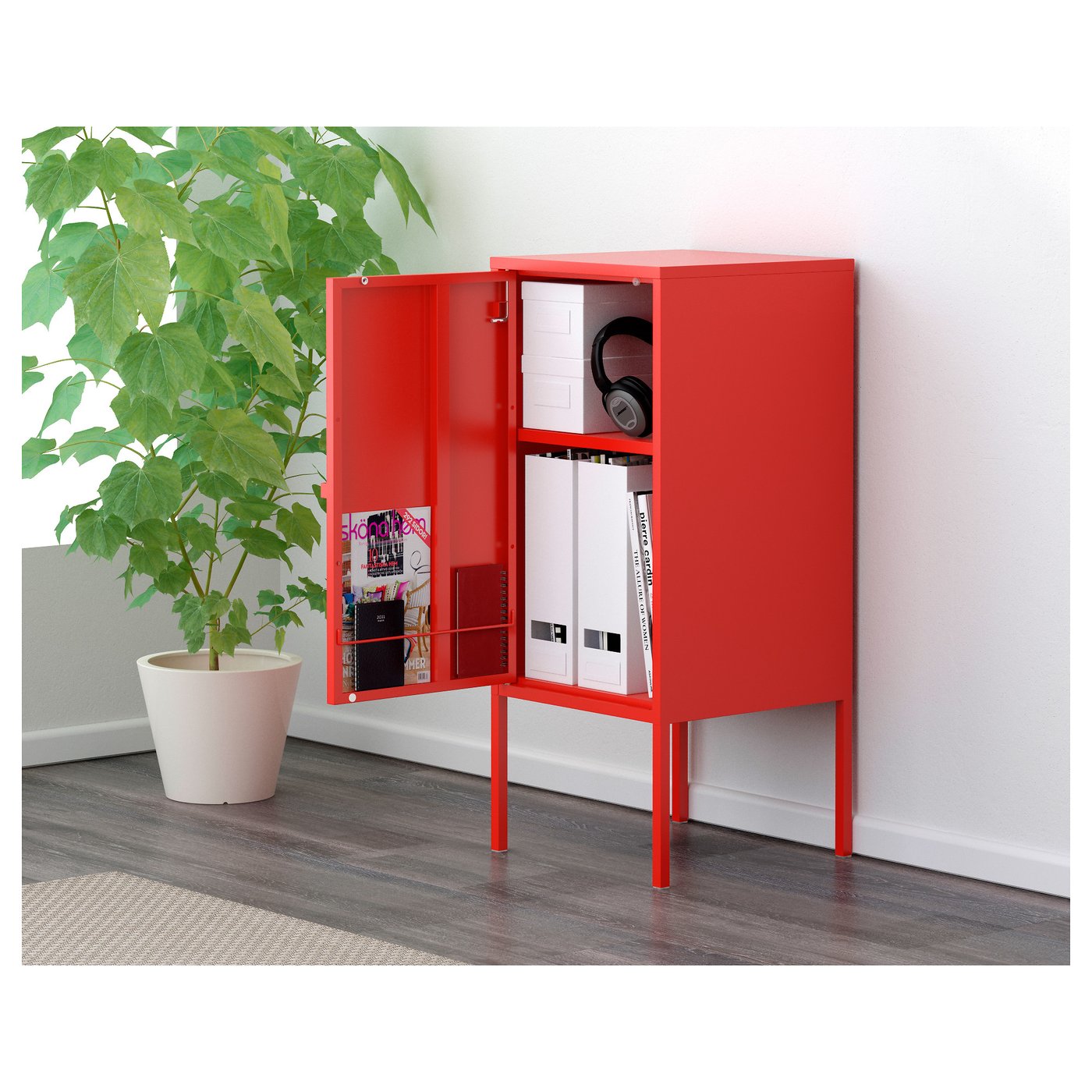 Lixhult Cabinet Metal Red 133 4x235 8 35x60 Cm Ikea