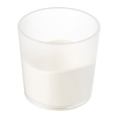 LJUSANDE LED candle in glass IKEA