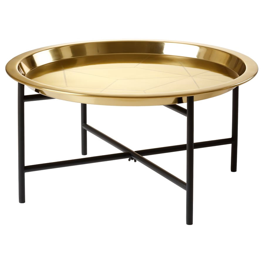 LJUV tray table, goldcolour/black, 65x32 cm (255/8x125/8") IKEA CA