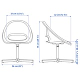 LOBERGET / SIBBEN Child's desk chair, white