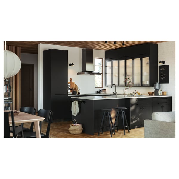 LOCKEBO Custom countertop, gray stone effect/glass composite, 1 1/8 "
