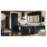 LOCKEBO Custom countertop, gray stone effect/glass composite, 1 1/8 "