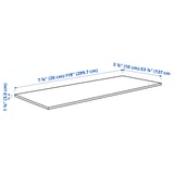 LOCKEBO Custom countertop, light gray white/gray/marble effect glass composite, 1 1/8 "