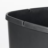 LÖVKVAST Bin with lid, black, 13 gallon
