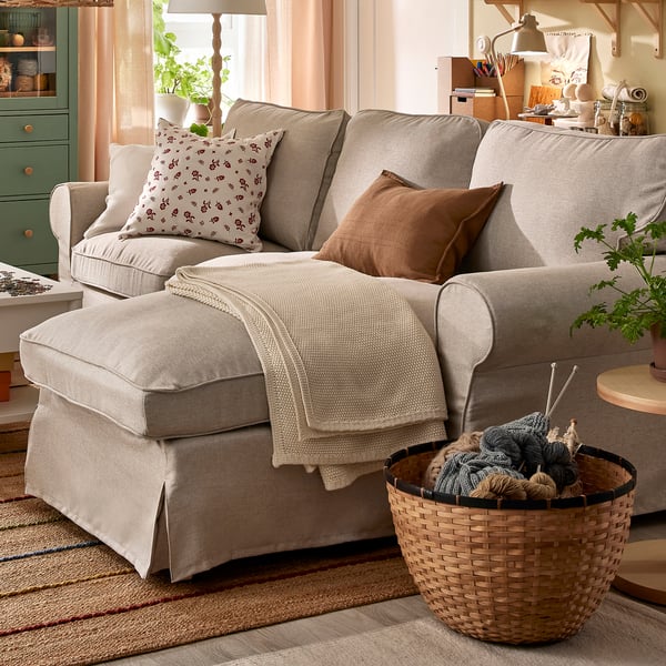 LÖVRÄFSA Basket, bamboo, 19 ¾x12 ½ "