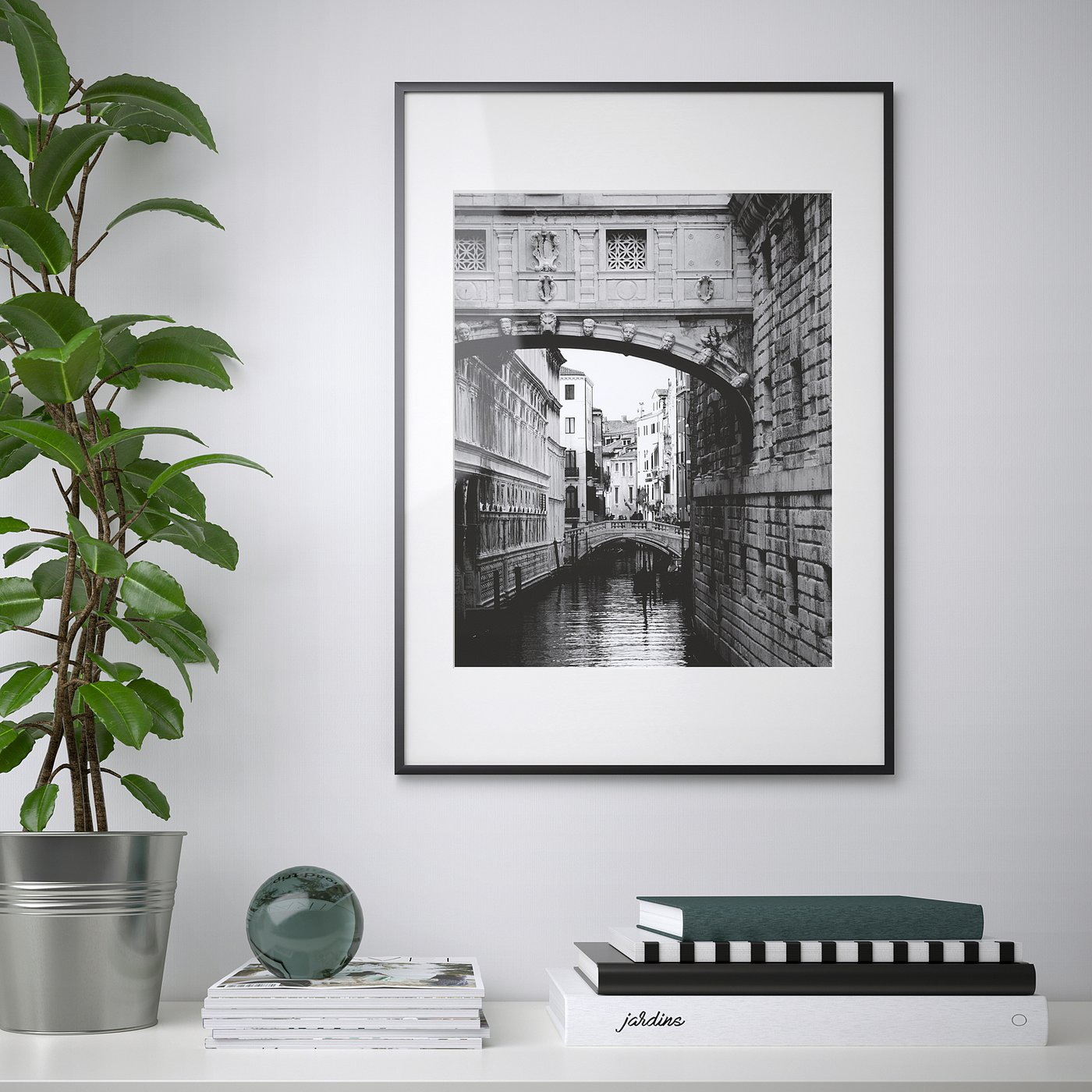 LOMVIKEN frame, black, 50x70 cm (19 ¾x27 ½