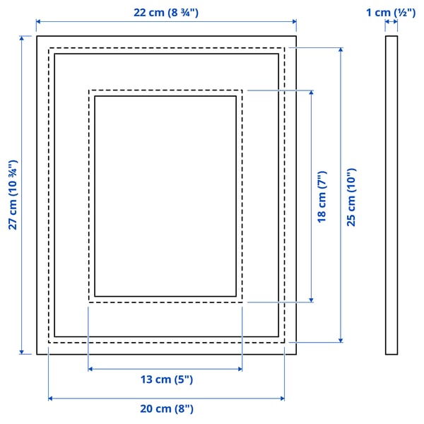 LOMVIKEN Frame, black, 8x10 "