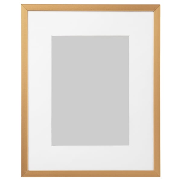 LOMVIKEN Frame, gold-colour, 8x10 "