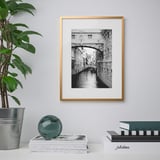 LOMVIKEN Frame, gold-colour, 12x16 "