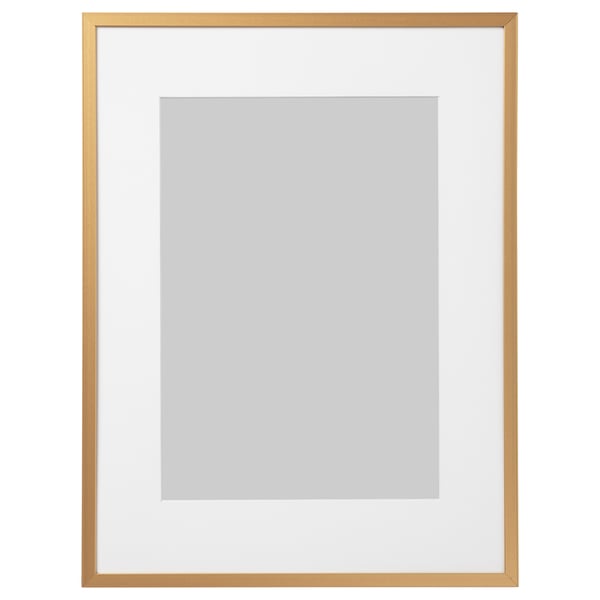 LOMVIKEN Frame, gold-colour, 12x16 "