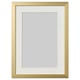 LOMVIKEN Frame, gold-colour, 5x7 "