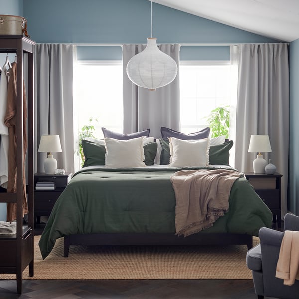 LUKTVICKER Comforter set, green, King