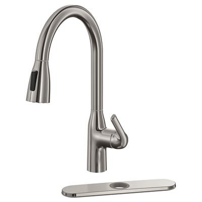 MACKSJÖN Kitchen faucet pull down w spray, stainless steel color